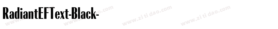 RadiantEFText-Black字体转换