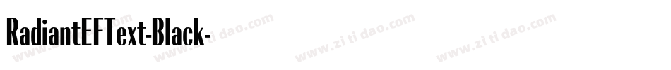 RadiantEFText-Black字体转换
