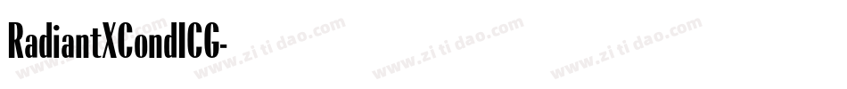 RadiantXCondICG字体转换