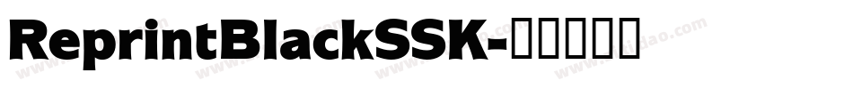 ReprintBlackSSK字体转换