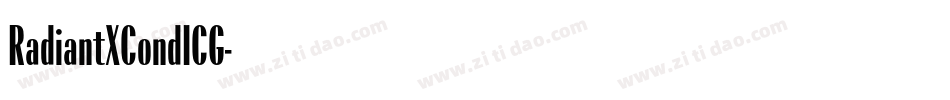 RadiantXCondICG字体转换