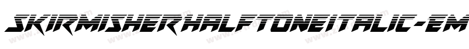 SkirmisherHalftoneItalic-EMYn字体转换