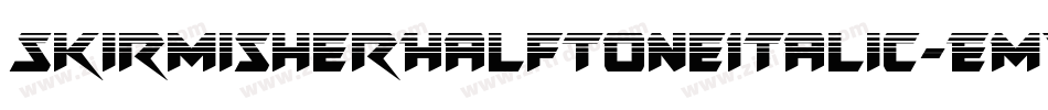SkirmisherHalftoneItalic-EMYn字体转换