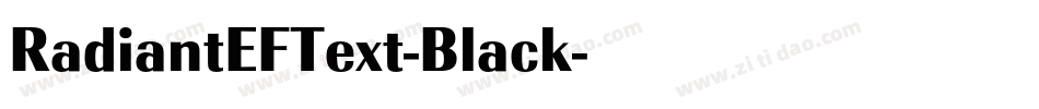 RadiantEFText-Black字体转换