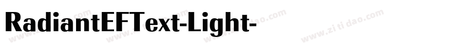 RadiantEFText-Light字体转换