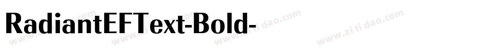 RadiantEFText-Bold字体转换