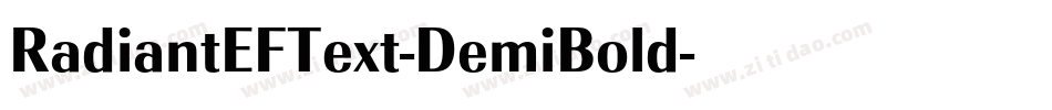 RadiantEFText-DemiBold字体转换