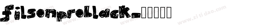 filsonproblack字体转换