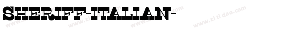 Sheriff-Italian字体转换