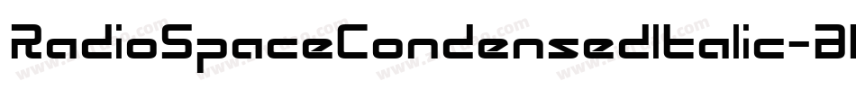 RadioSpaceCondensedItalic-BKW3字体转换