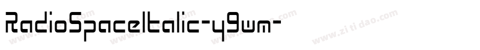 RadioSpaceItalic-y9wm字体转换