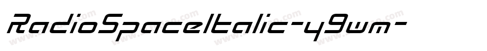 RadioSpaceItalic-y9wm字体转换