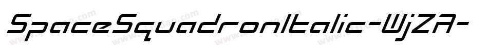 SpaceSquadronItalic-WjZA字体转换