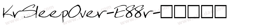 KrSleepOver-E88r字体转换