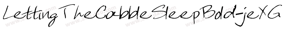 LettingTheCabbleSleepBold-jeXG字体转换