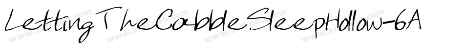 LettingTheCabbleSleepHollow-6AKY字体转换