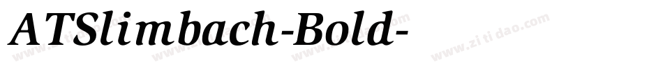 ATSlimbach-Bold字体转换