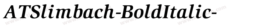 ATSlimbach-BoldItalic字体转换