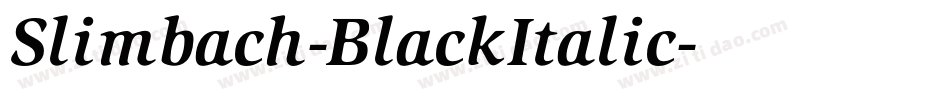 Slimbach-BlackItalic字体转换