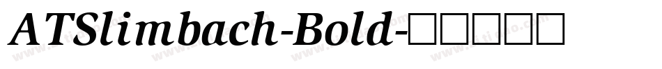 ATSlimbach-Bold字体转换