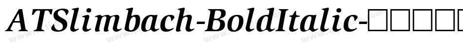 ATSlimbach-BoldItalic字体转换