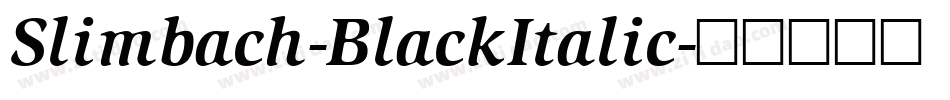 Slimbach-BlackItalic字体转换