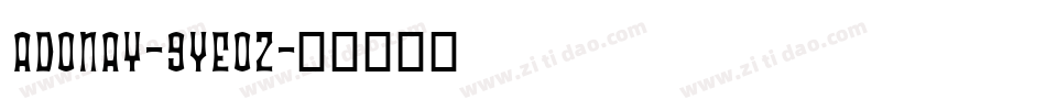 Adonay-9YEo2字体转换
