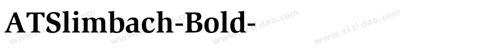 ATSlimbach-Bold字体转换