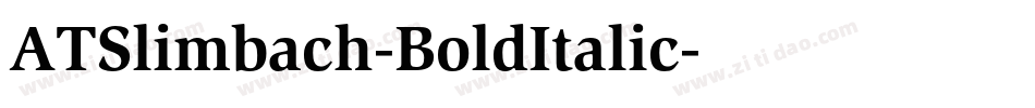 ATSlimbach-BoldItalic字体转换