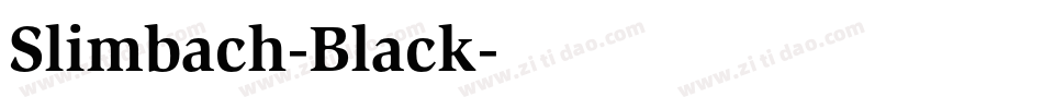 Slimbach-Black字体转换