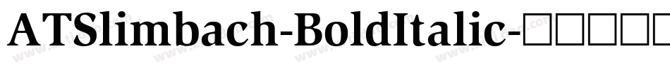 ATSlimbach-BoldItalic字体转换