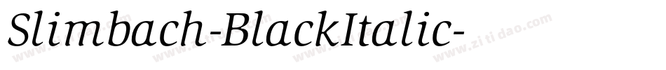Slimbach-BlackItalic字体转换