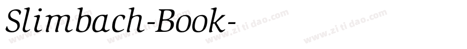 Slimbach-Book字体转换
