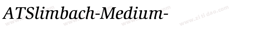 ATSlimbach-Medium字体转换