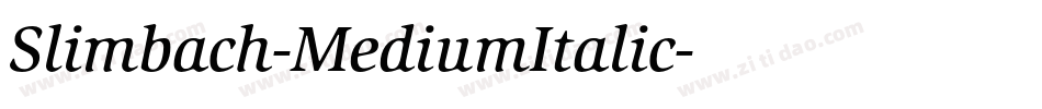 Slimbach-MediumItalic字体转换