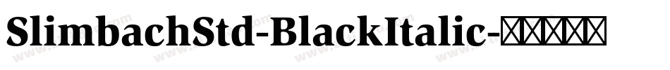 SlimbachStd-BlackItalic字体转换
