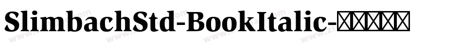 SlimbachStd-BookItalic字体转换