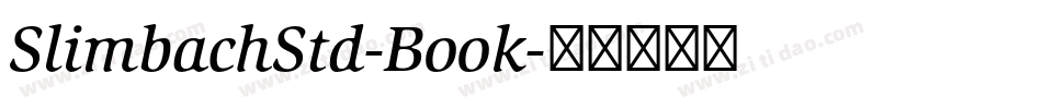 SlimbachStd-Book字体转换