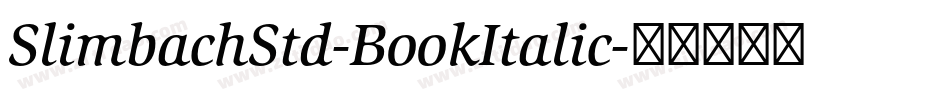 SlimbachStd-BookItalic字体转换