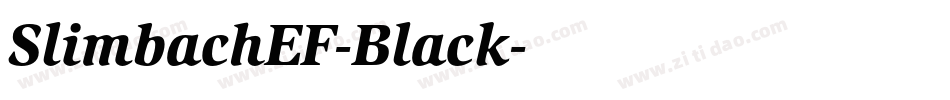 SlimbachEF-Black字体转换