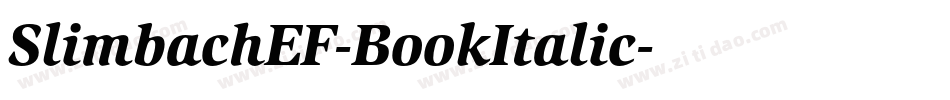 SlimbachEF-BookItalic字体转换