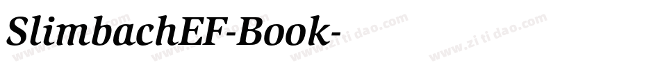SlimbachEF-Book字体转换