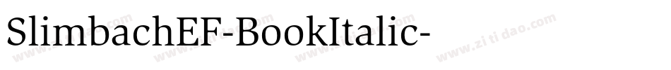 SlimbachEF-BookItalic字体转换