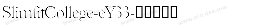 SlimfitCollege-eY33字体转换