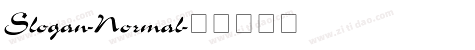 Slogan-Normal字体转换