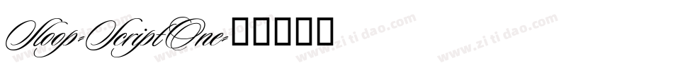 Sloop-ScriptOne字体转换