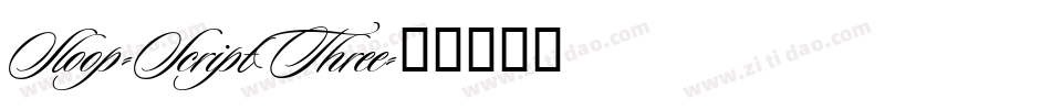 Sloop-ScriptThree字体转换