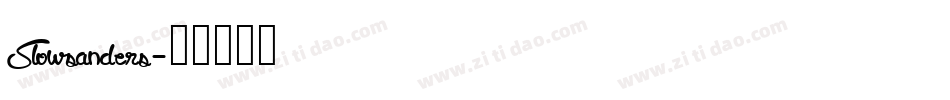 Slowsanders字体转换