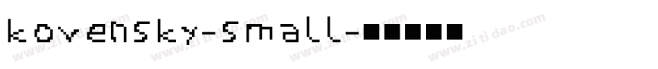 kovensky-small字体转换
