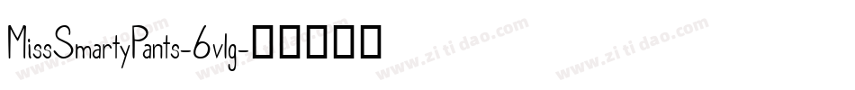 MissSmartyPants-6vlg字体转换